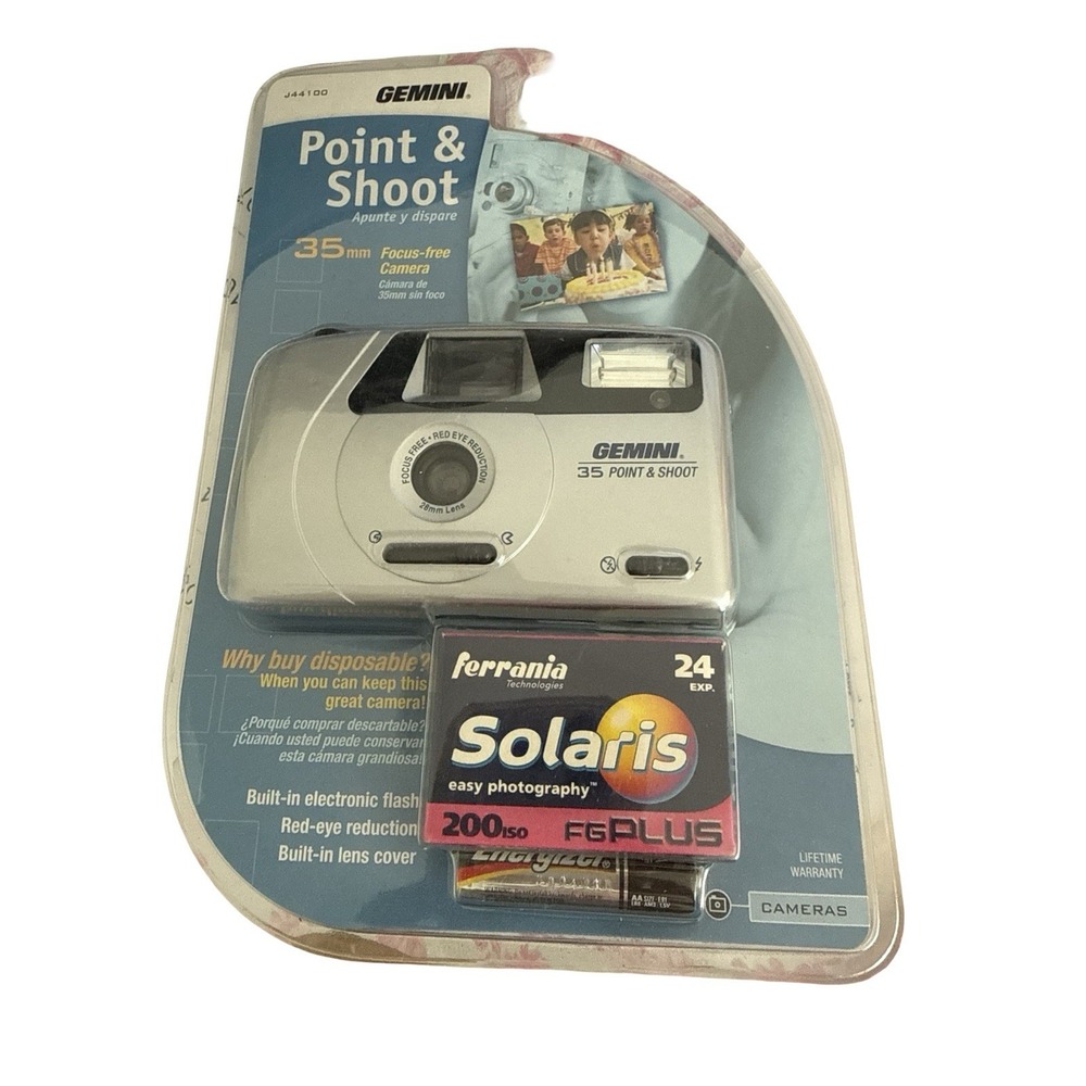 Gemini 35 Point & Shoot Film Camera Focus Free Electronic Flash Red Eye